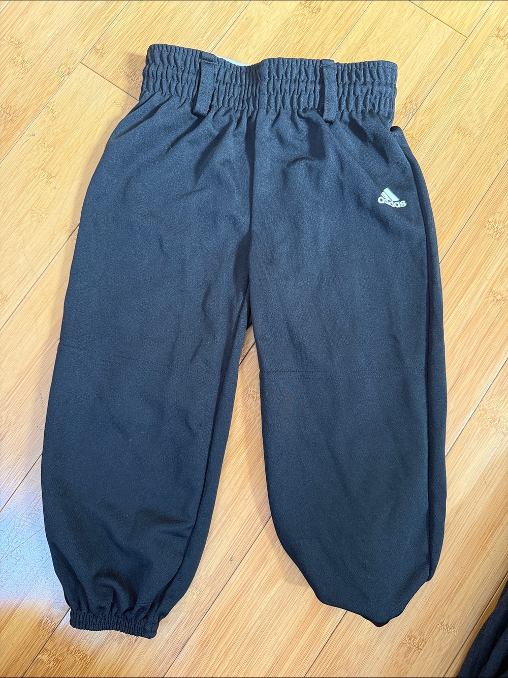 adidas Kids Black baseball pants with Elastic Waist xxs